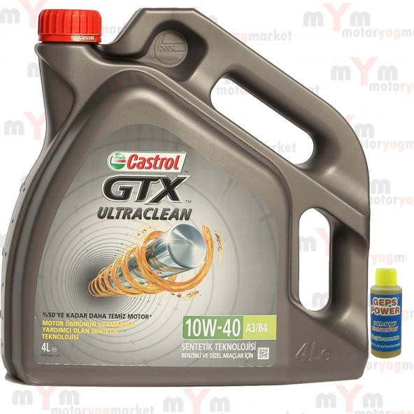 CASTROL GTX Ultraclean 10W-40 A3/B4 Motor Yağı 4 Litre - SKT:2027 -Benzinli, Lpgli ve Dizel Araç Uyumlu