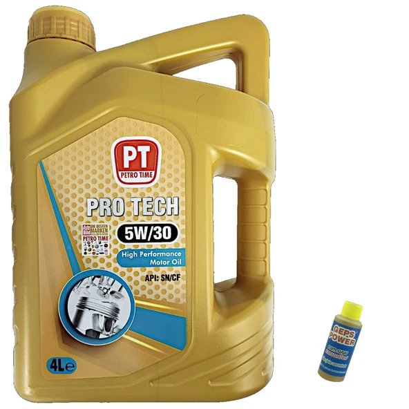 Petro Time 5W-30 Sentetik Motor Yağı  4 Litre + Cam Sabunu 80 ML