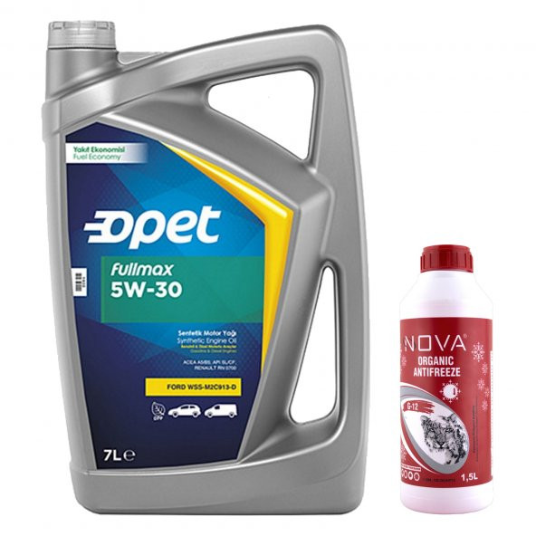 Opet Fullmax 5W-30 Sentetik Motor Yağı 7 L '' 1500 ML Antifriz