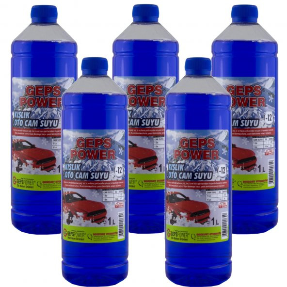 GepsPower -12 Derece Antifrizli Oto Cam Suyu 1 Litre (5 ADET)