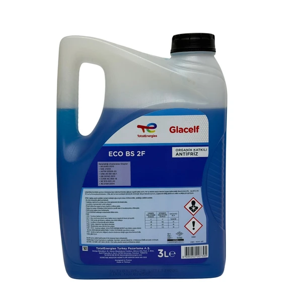 Total Glacelf Eco Bs 2F Organik Mavi Antifriz 3 Litre Konsantre - 1