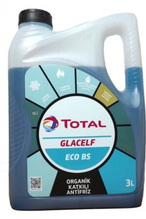 Total Glacelf Eco Bs Organik Mavi Antifriz 3 Litre Konsantre