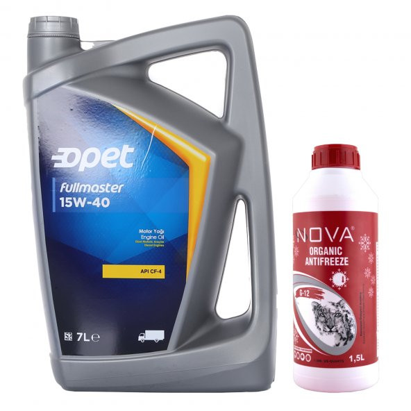 Opet Fullmaster 15W-40 Dizel Motor Yağı 7 L API:CF-4 + 1500 ML Antifriz