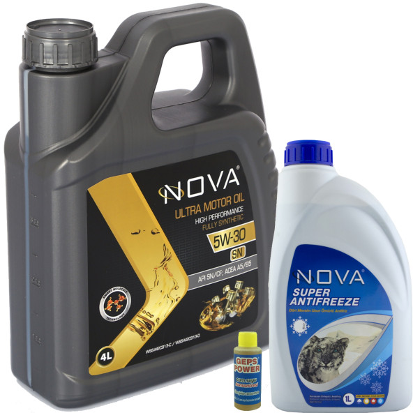 Nova 5W-30 4 Litre Motor Yağı Benzin, Lpg, Dizel +1Lt Antifriz