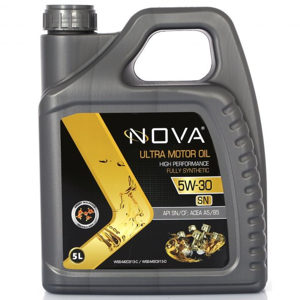 Nova 5W-30 5 Litre Tam Sentetik Motor Yağı API: SN-