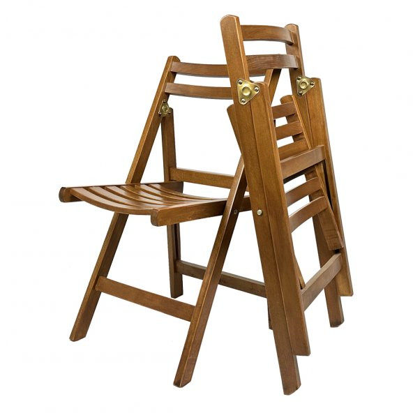 Burgaz Katlanır Ahşap Bahçe Balkon Takımı: 60x60 Masa + 2 Sandalye - 3