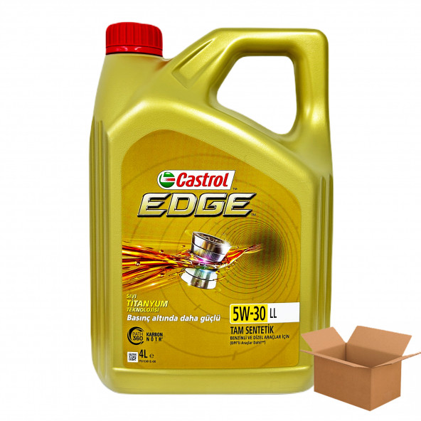 CASTROL Edge 5W-30 LL Tam Sentetik DPF Motor Yağı 4 x 4 Litre (1 Koli)