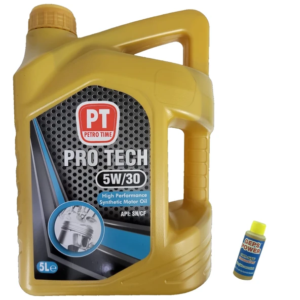 Petro Time 5W-30 Sentetik Motor Yağı 5 Litre + Cam Sabunu 80 ML
