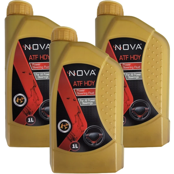 Nova ATF HDY Hidrolik Direksiyon Yağı 3 x 1 Litre - Kırmızı