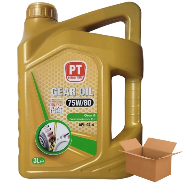 Petro Time Gear Oil 75W-80 API GL-4 Dişli ve Şanzıman Yağı 6 X 3 Litre (1 Koli)