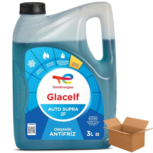 Total Glacelf Eco Bs Organik Mavi Antifriz 3 Litre Konsantre (5 Adet)