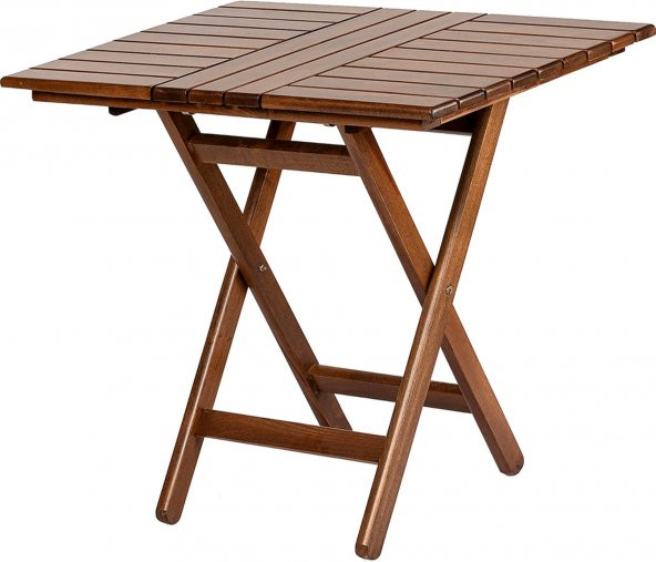 Atina Balkon Masası 60x80 -Ahşap Bahçe Masası - Katlanır Portatif Masa