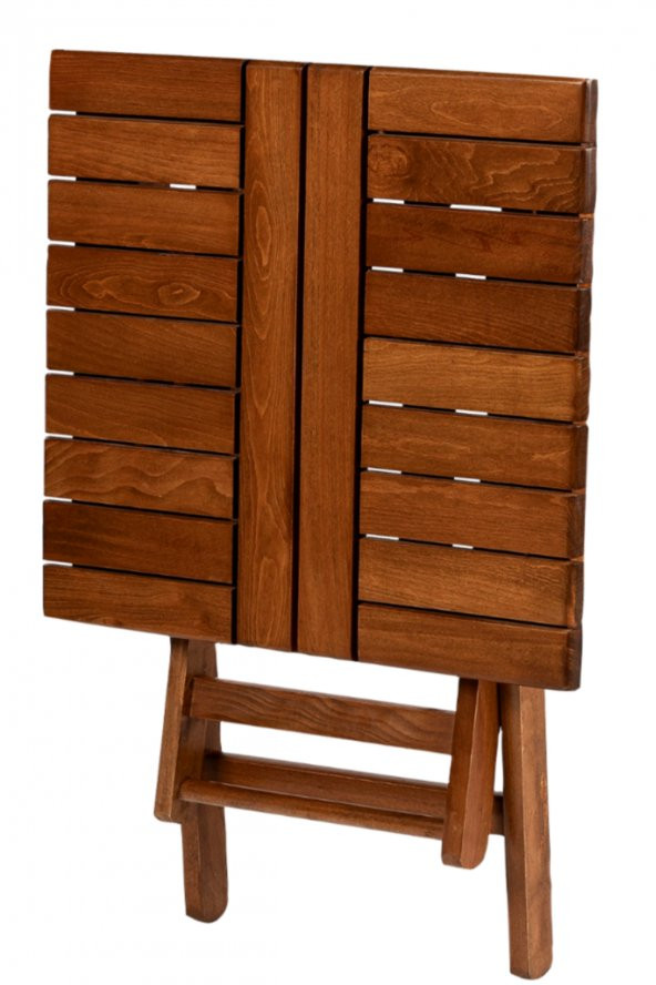 Kaş Balkon Masası 60x60 - Katlanır Ahşap Bahçe Masası - 2