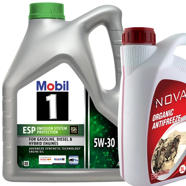 Mobil 1 ESP 5W-30 Tam Sentetik Motor Yağı 4 L + K. Antifriz 3 L