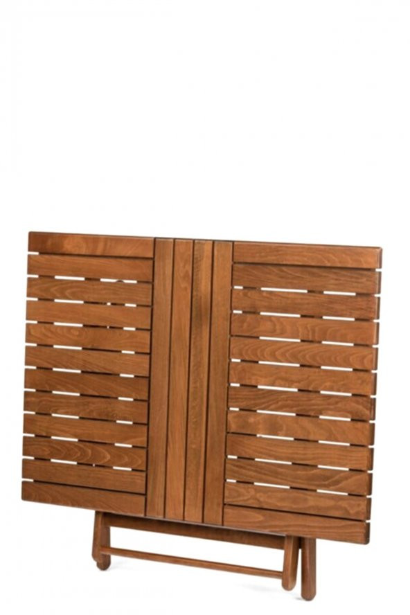 Atina Balkon Masası 80x140 -Ahşap Bahçe Masası - Katlanır Portatif Masa - 2
