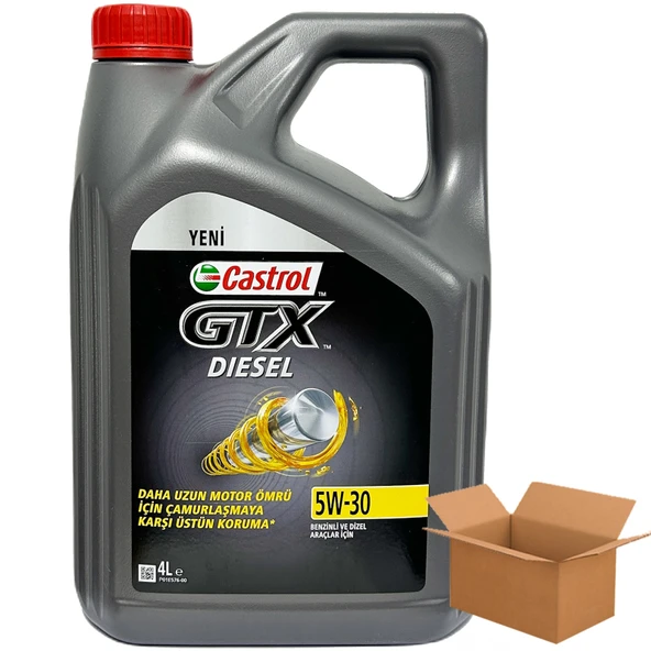 Castrol GTX Diesel 5W-30  ACEA C2 Motor Yağı 4 X 4 Litre (1 Koli)