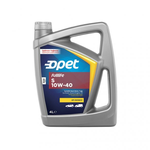 Opet Fulllife S 10W-40 Sentetik Motor Yağı  4 L