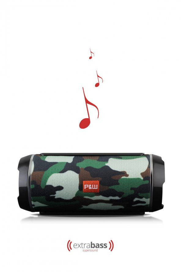 WRX05 90 dB SD Kart Aux Usb Girişli Kamuflaj Bluetooth Speaker Hoparlör Ses Bombası FM Radyo