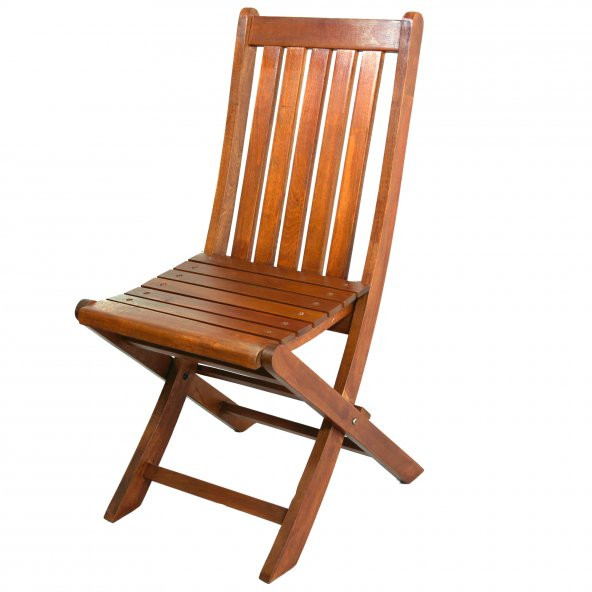 Avşa Katlanır Ahşap Bahçe Balkon Seti: 80x120 Masa + 4 Sandalye Takım - 3