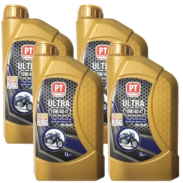 Petro Time Racing 10W-40 4T (4 Zamanlı) Motosiklet Yağı 4 x 1 Litre