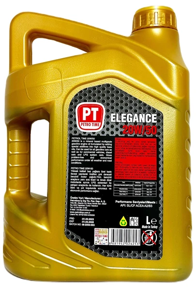 Petro Time 20W-50 Mineral Motor Yağı 3 Litre - Benzin, LPG, Dizel - ÜT: 2025 - 2