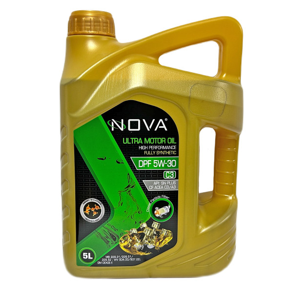 Nova 5W-30 C3 Tam Sentetik Motor Yağı 5 Litre (4 Adet) - DPF CAT Uyumlu - 2