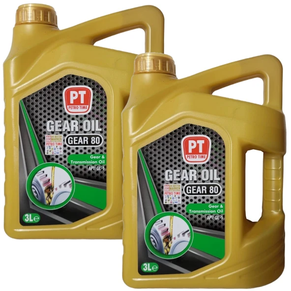 Petro Time 80 No Diferensiyel ve Şanzıman Dişli Yağı 2 X 3 Litre
