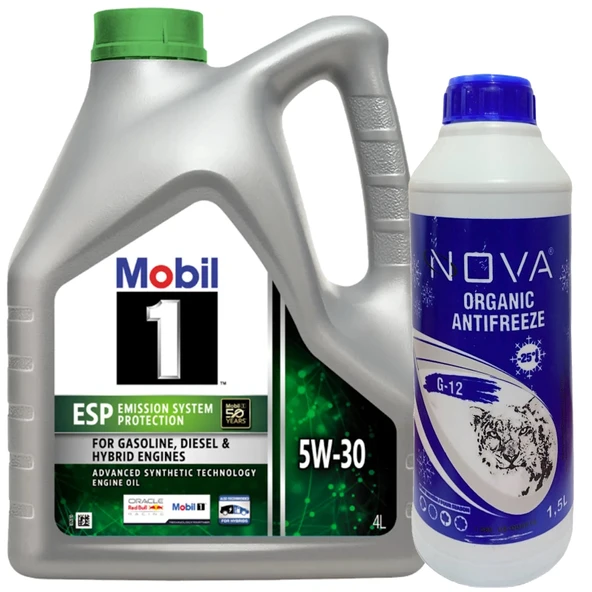 Mobil 1 ESP 5W-30 Tam Sentetik Motor Yağı 4 L + Y. Antifriz 1,5 L