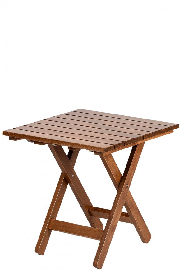 Atina Bahçe Balkon Sehpası 50x50 -  Katlanır Ahşap Portatif Sehpa