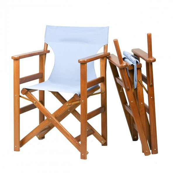 Rejisör Atina Ahşap Bahçe Balkon Seti: 80x140 Masa + 4 Sandalye Katlanır Takım - 4