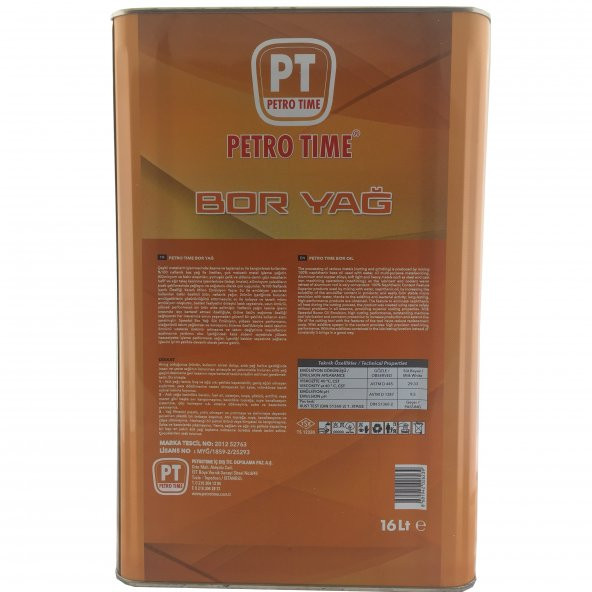 Petro Time Bor Yağı - Metal İşleme Sıvısı - Kesme Yağı 15 Litre - 2