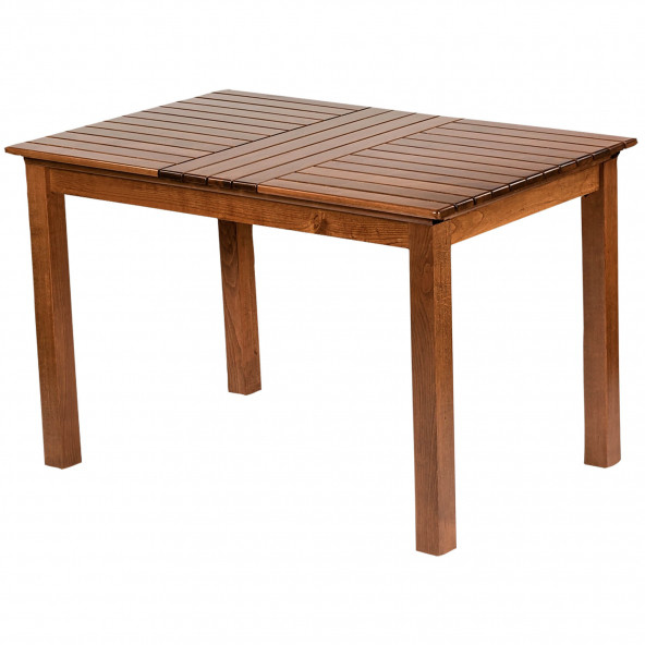 Rejisör Lüks Ahşap Bahçe Balkon Takımı: 80x140 Sabit Ayaklı Masa + 4 Pvcli Katlanır Sandalye Set - 3