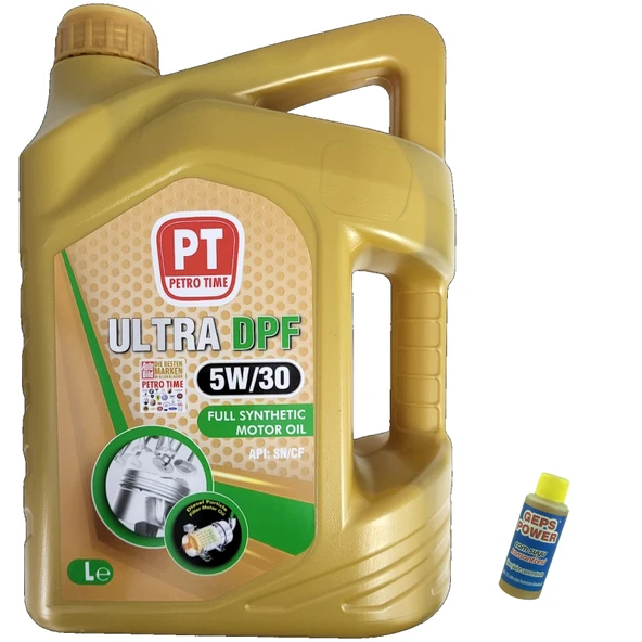 Petro Time Ultra Dpf 5W-30 Tam Sentetik Motor Yağı 4 Litre + Cam Sabunu 80 ML