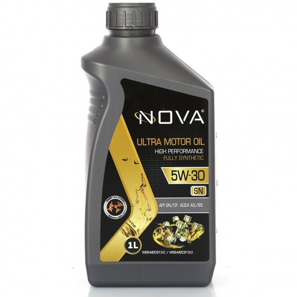 Nova 5W-30 1 Litre Tam Sentetik Motor Yağı API: SN
