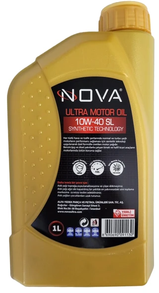 Nova 10W-40 Motor Yağı 1 Litre - Benzinli, Lpgli ve Dizel Araç - 2