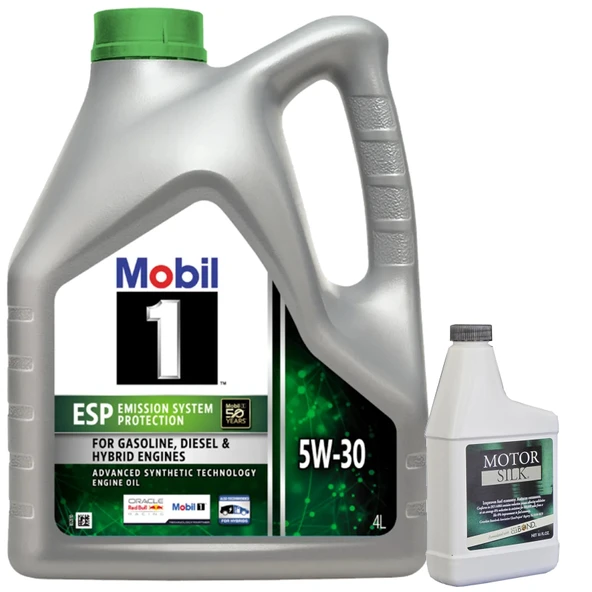 Mobil 1 ESP 5W-30 Tam Sentetik Motor Yağı 4 L + Motor Silk Bor Katkı