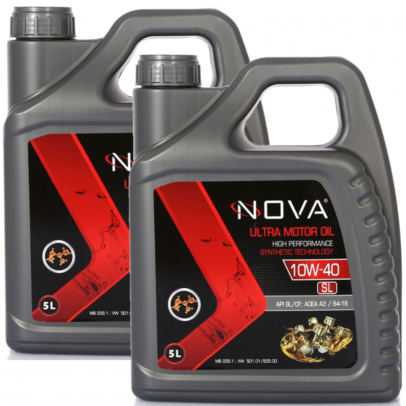 Nova 10W-40 5 Litre Motor Yağı Benzin, Lpg, Dizel (2 ADET)