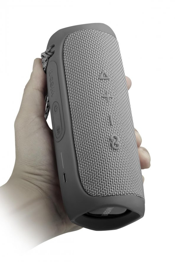 Boom Gri Taşınabilir Ses Bombası Kablosuz Bluetooth Hoparlör Speaker Yüksek Ses Çoklu Bağlantı - 2