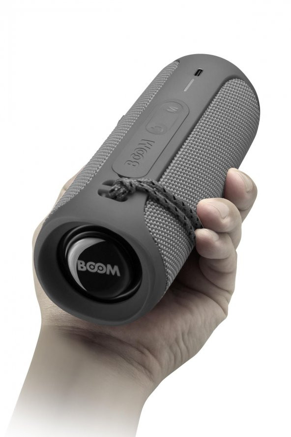 Boom Gri Taşınabilir Ses Bombası Kablosuz Bluetooth Hoparlör Speaker Yüksek Ses Çoklu Bağlantı - 3
