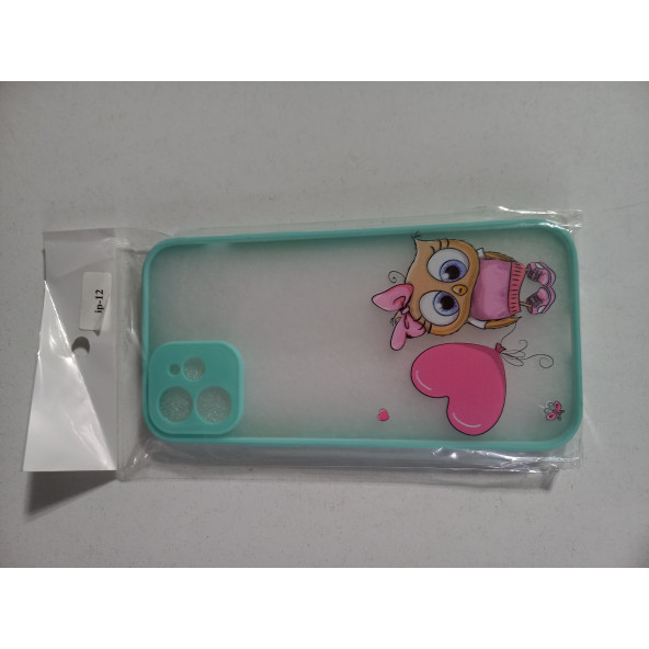 ASLANTİC İPHONE 12 SERT SLİKON DESENLİ KILIF