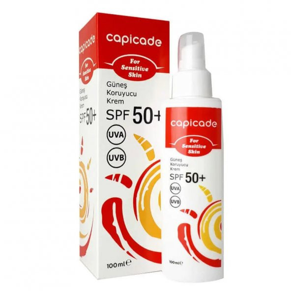 Capicade Güneş Koruyucu Krem Hassas Ciltler İçin SPF50+ 100 ml
