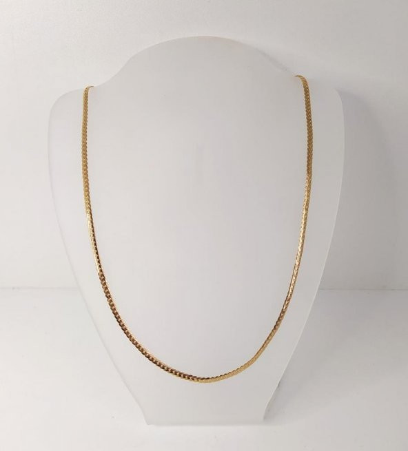 Kolye İtalyan Yassı 3 mm Paslanmaz Çelik 316 Kolye Kadın Erkek Unisex