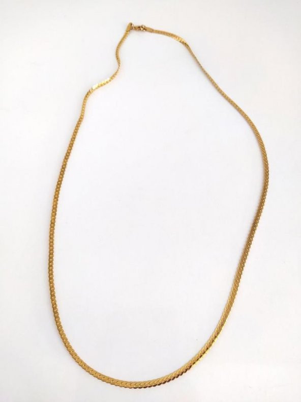 Kolye İtalyan Yassı 3 mm Paslanmaz Çelik 316 Kolye Kadın Erkek Unisex - 4