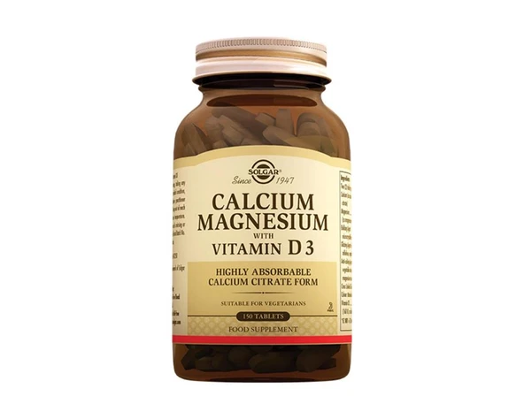 Solgar Calcium Magnesium with Vitamin D3 150 Tablet-SKT:01/2028 - 1