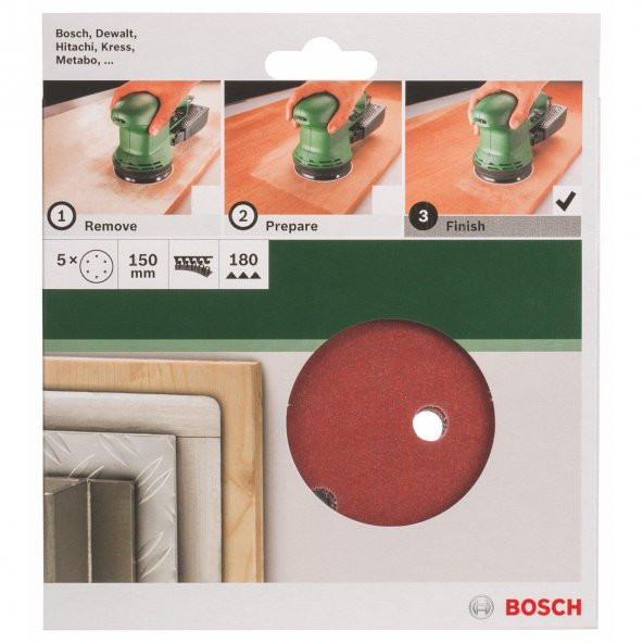 Bosch DIY Ø150mm Uni.Zımp. K180 5li