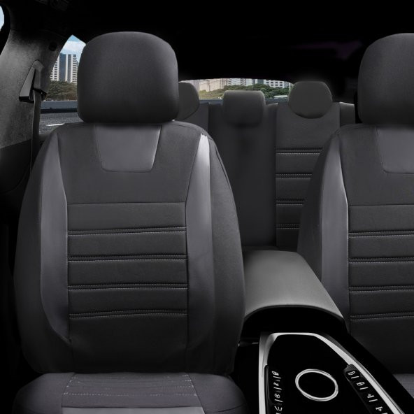 Z&C MAXTECH Kia Stonic Deri Detaylı Özel Tasarım Oto Koltuk Kılıfı Seti MAXY SB