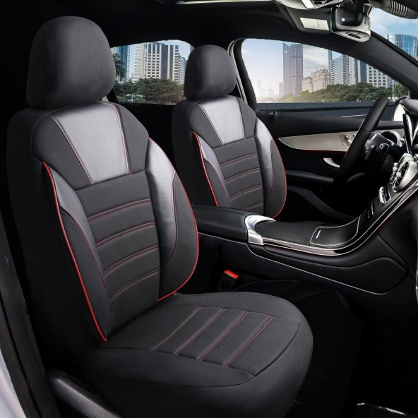 Z&C MAXTECH Mitsubishi Lancer Deri Detaylı Özel Tasarım Oto Koltuk Kılıfı Seti SİMPLE