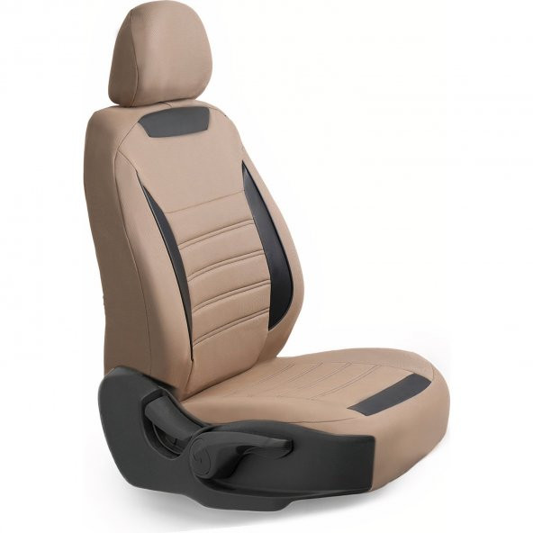 Z&C MAXTECH Renault Symbol Orta Kasa Deri Detaylı Özel Tasarım Oto Koltuk Kılıfı Seti SMART B - 3