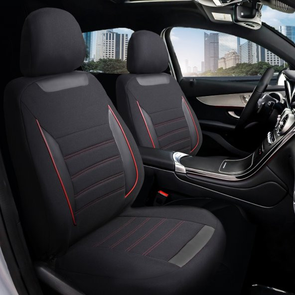 Z&C MAXTECH Skoda Rapid Deri Detaylı Özel Tasarım Oto Koltuk Kılıfı Seti SMART K ürün görseli 1