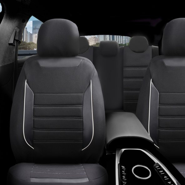 Z&C MAXTECH Dacia Sandero Stepway Deri Detaylı Özel Tasarım Oto Koltuk Kılıfı Seti SMART SB - Resim 2